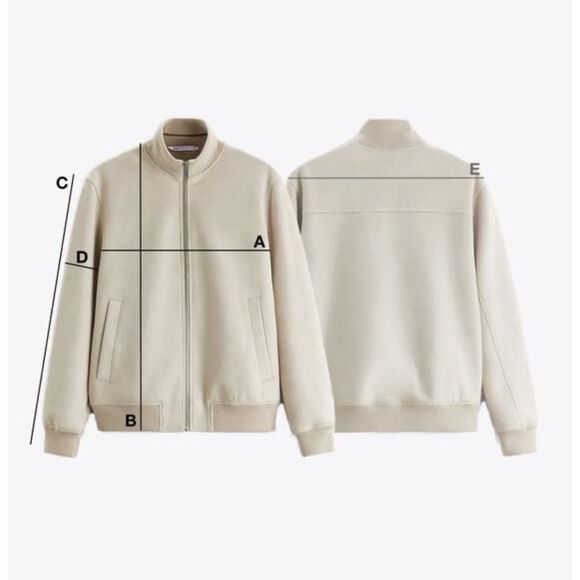 Zara Men's BOUCLÉ TEXTURED JACKET Blue Lapel Collar - Strap Cuffs Size US S New - Picture 11 of 13